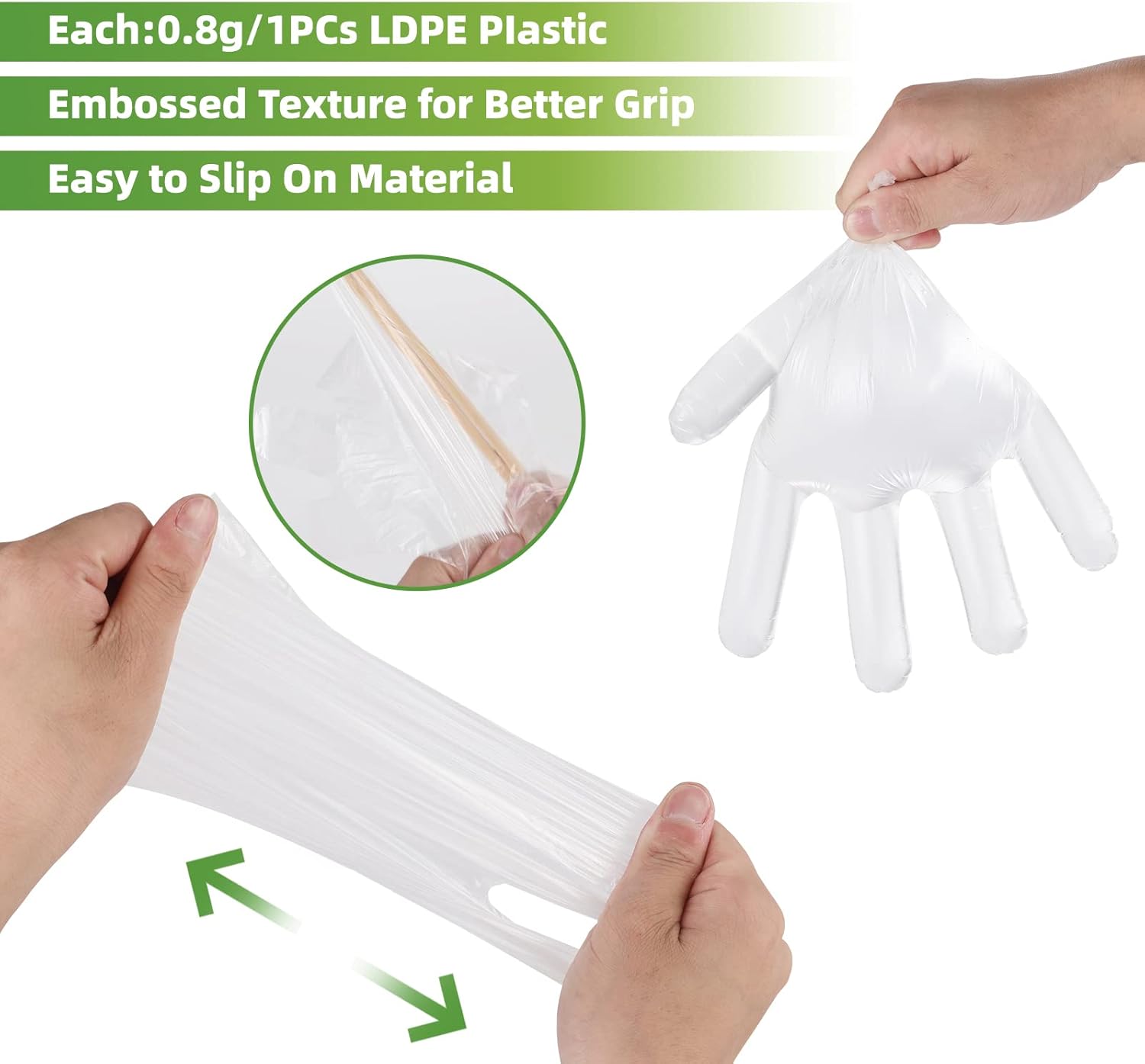 100 Pcs Plastic Disposable Glo - огляд і ціна Rubber Glove Cleaning