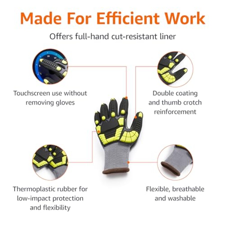 Safety work gloves for industr - огляд і ціна Work Glove Impact
