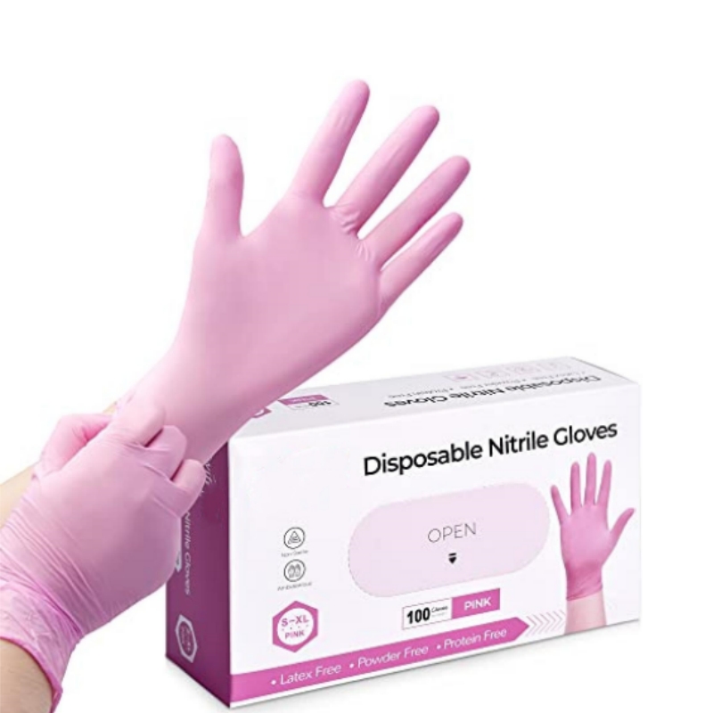 Pink Nitrile Disposable Gloves - огляд і ціна Nitrile Mechanic Glove