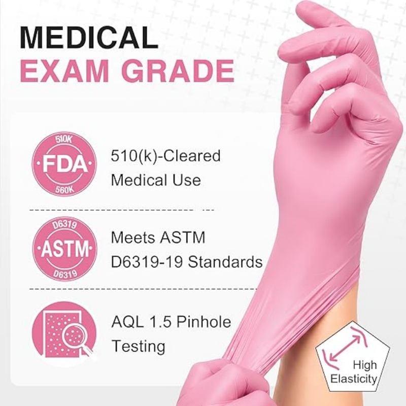 Pink Nitrile Disposable Gloves - огляд і ціна Nitrile Mechanic Glove