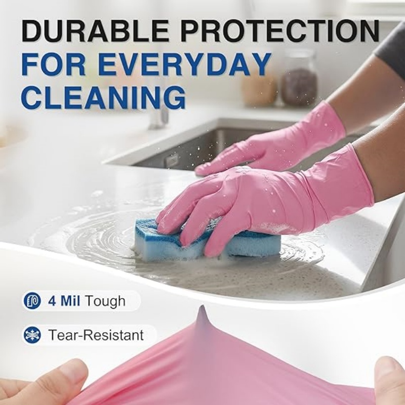 Pink Nitrile Disposable Gloves - огляд і ціна Nitrile Mechanic Glove