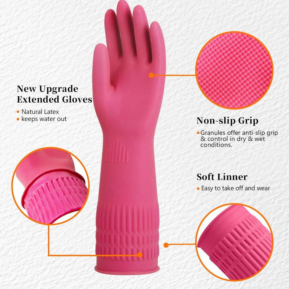 15-Inch Reusable Rubber Gloves - огляд і ціна Rubber Glove Cleaning