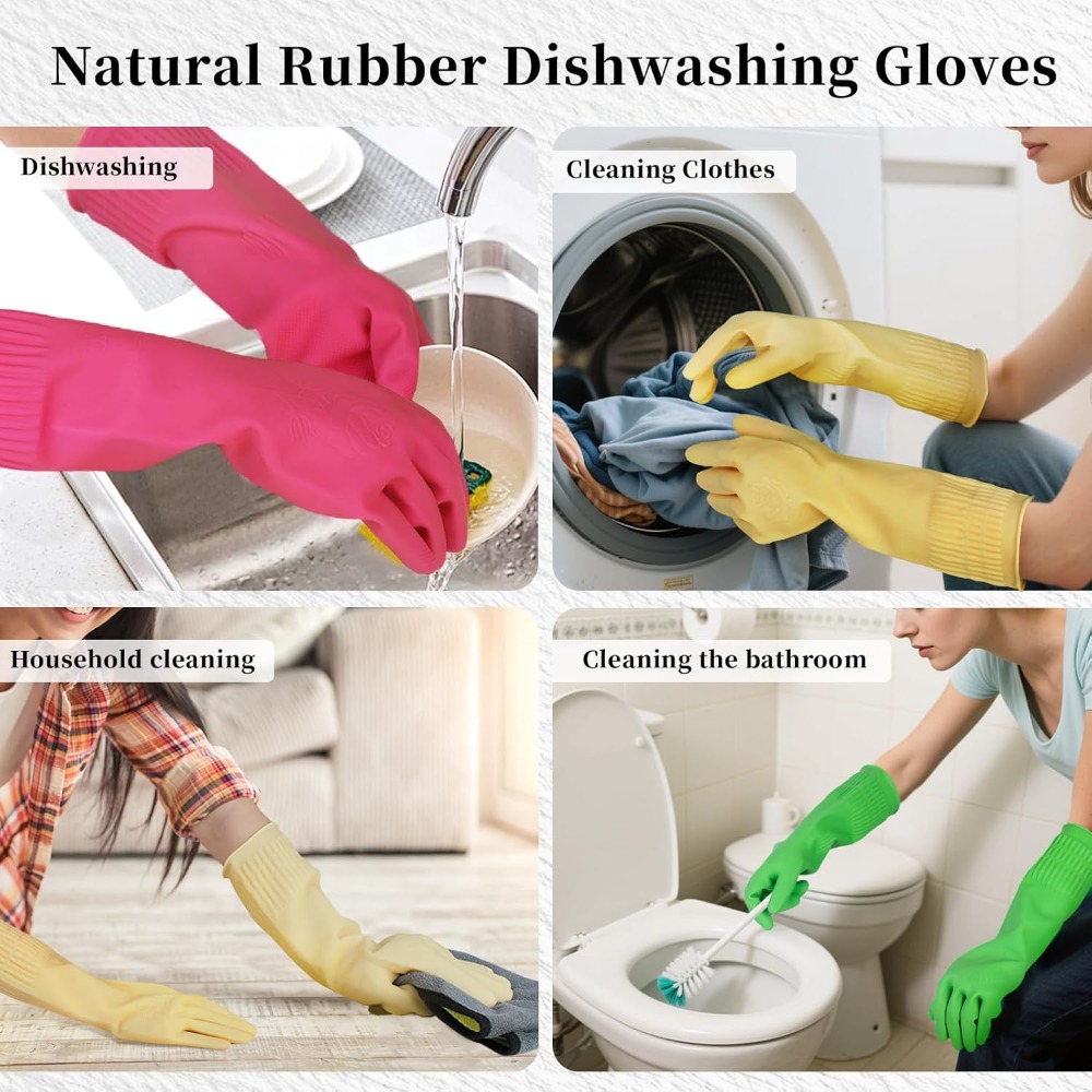 15-Inch Reusable Rubber Gloves - огляд і ціна Rubber Glove Cleaning