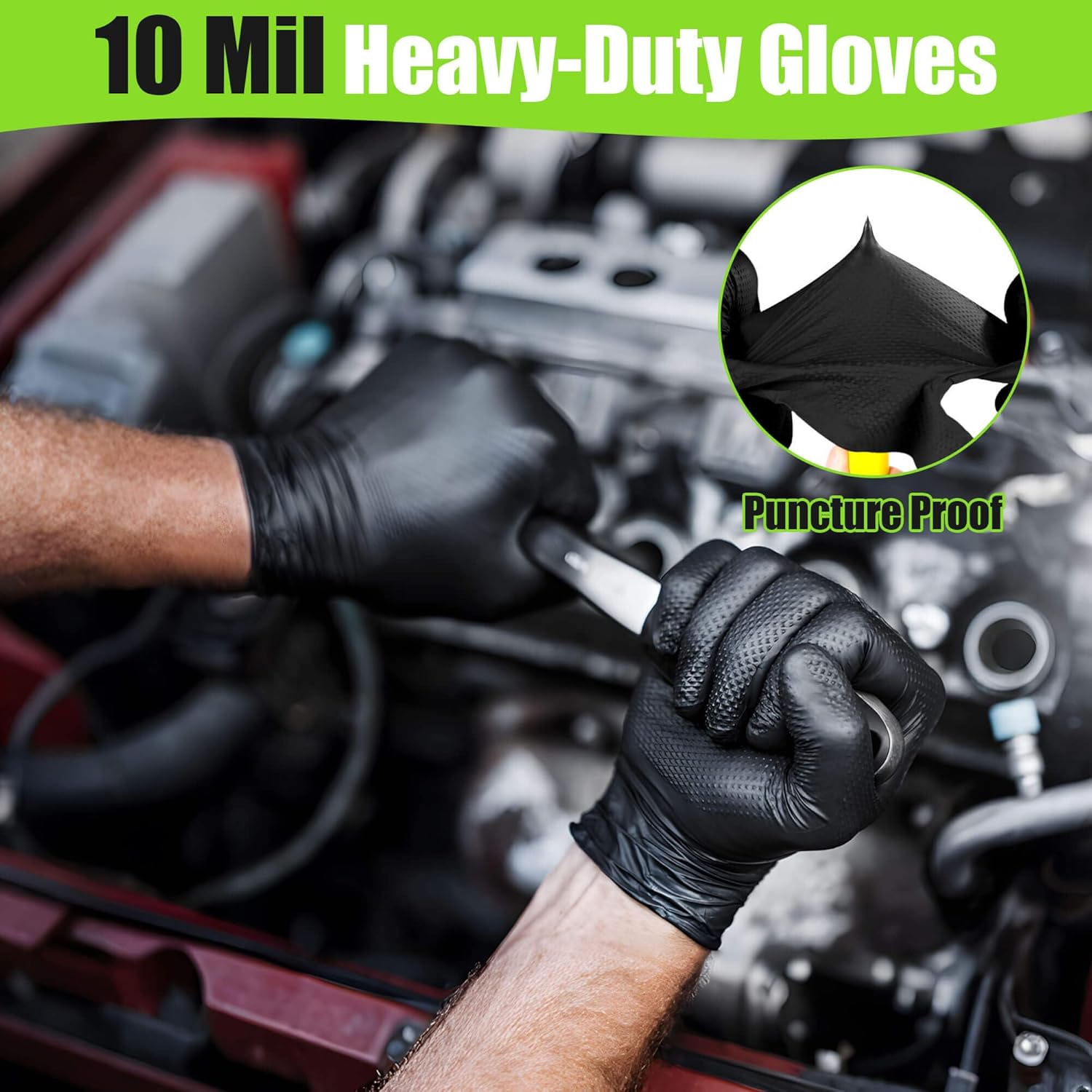 10 Mil Nitrile Gloves Large -  - огляд і ціна Nitrile Mechanic Glove