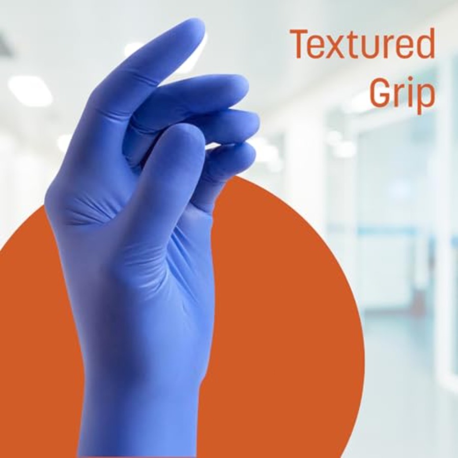 Caring Nitrile Exam Gloves, Bl - огляд і ціна Exam Glove Nitrile
