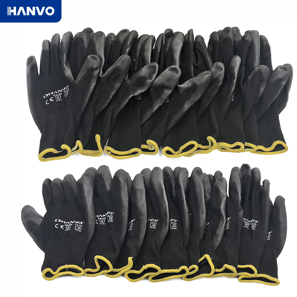 10 Pairs PU Nitrile Safety Coa - огляд і ціна Nitrile Mechanic Glove
