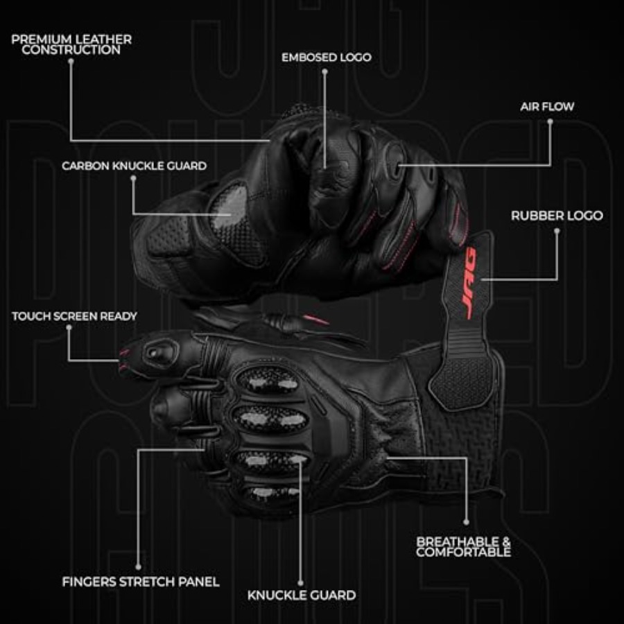 Leather Motorcycle Gloves for  - огляд і ціна Motorcycle Glove Knuckle