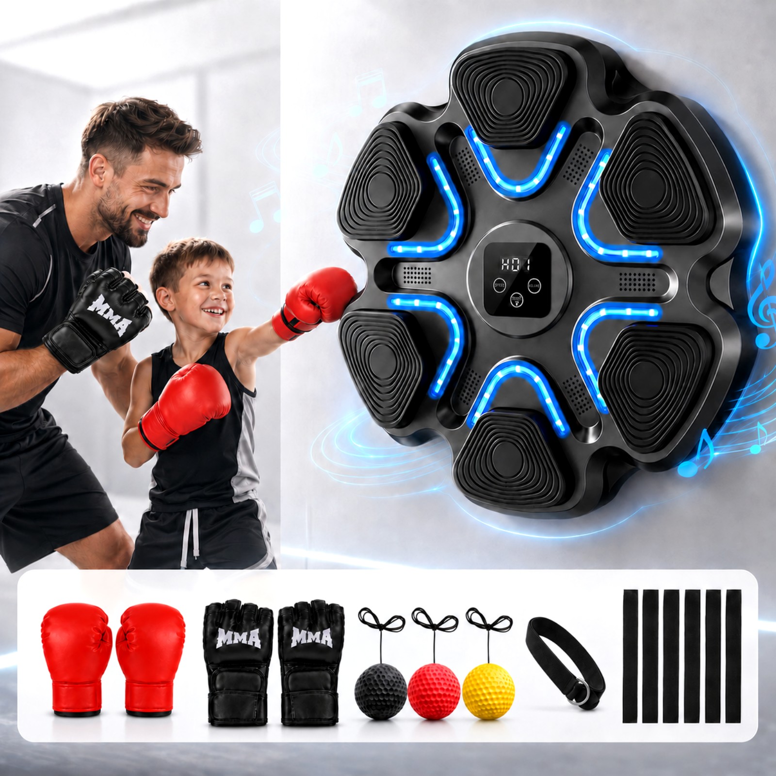 Music Boxing Machine Kids Adul - огляд і ціна Workout Glove Gym