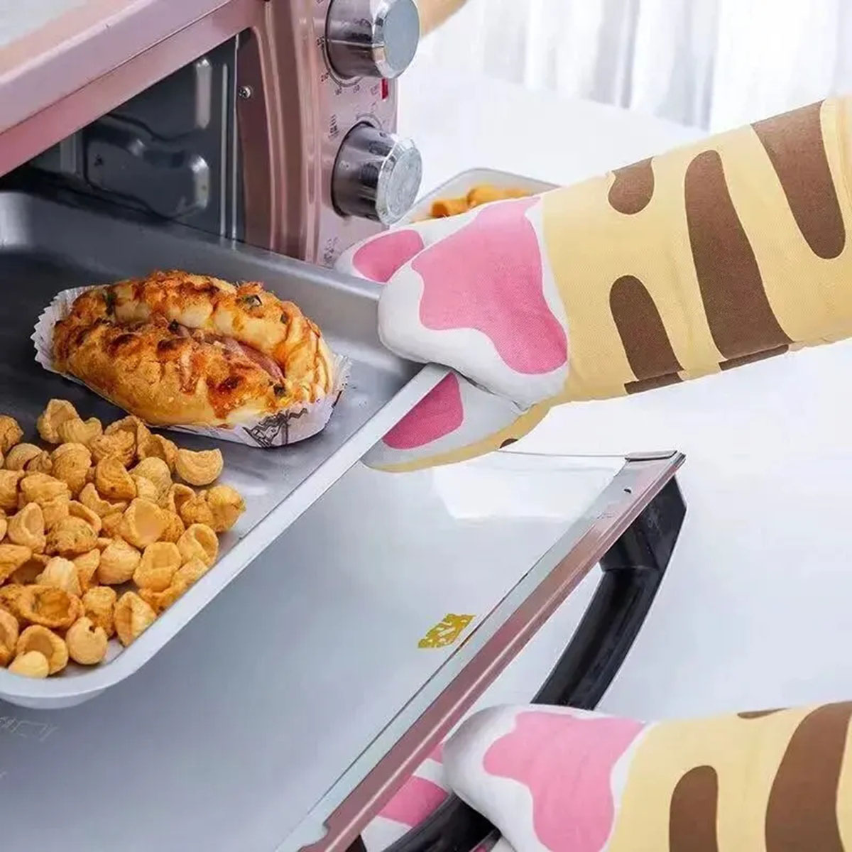 Microwave Long Cotton Gloves C - огляд і ціна Oven Mitt Silicone