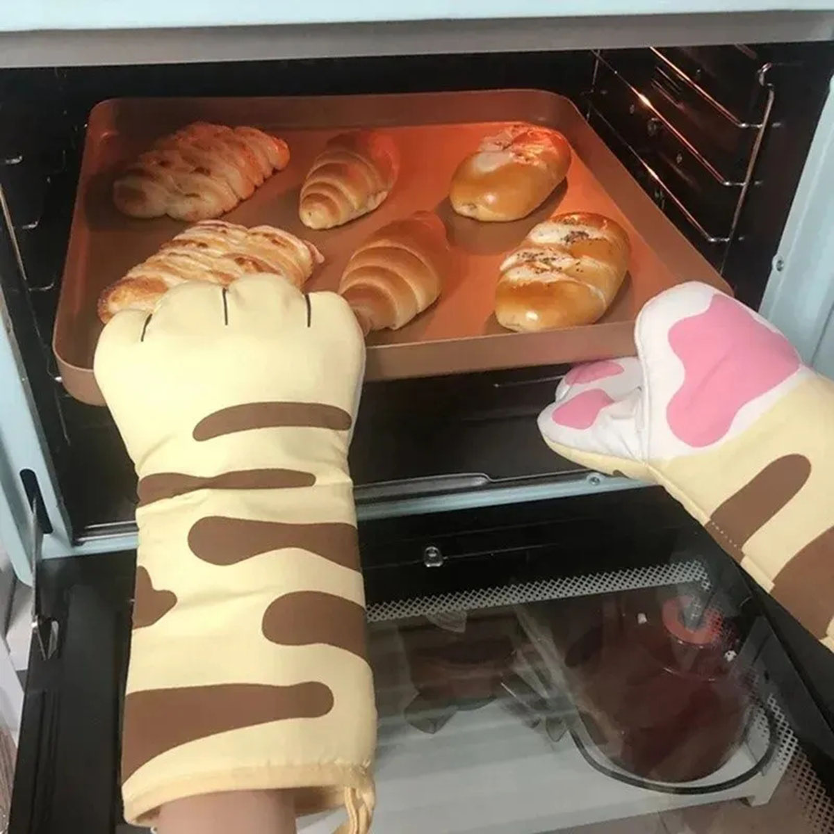 Microwave Long Cotton Gloves C - огляд і ціна Oven Mitt Silicone