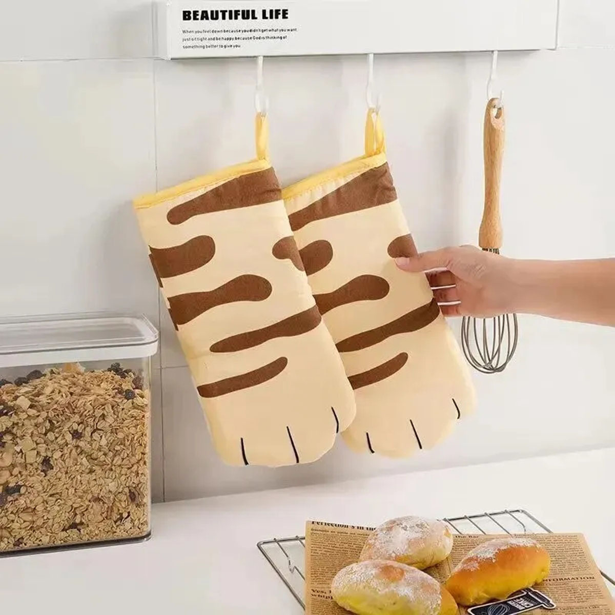 Microwave Long Cotton Gloves C - огляд і ціна Oven Mitt Silicone
