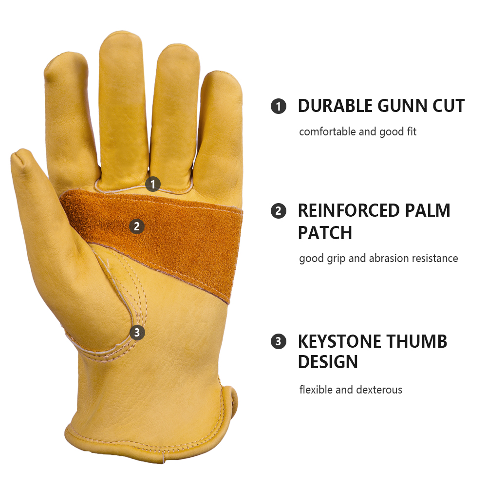 1 Pair Cowhide Heavy Duty Secu - огляд і ціна Leather Driving Glove