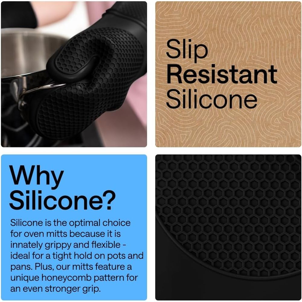 Heat Resistant Silicone Oven M - огляд і ціна Oven Mitt Silicone