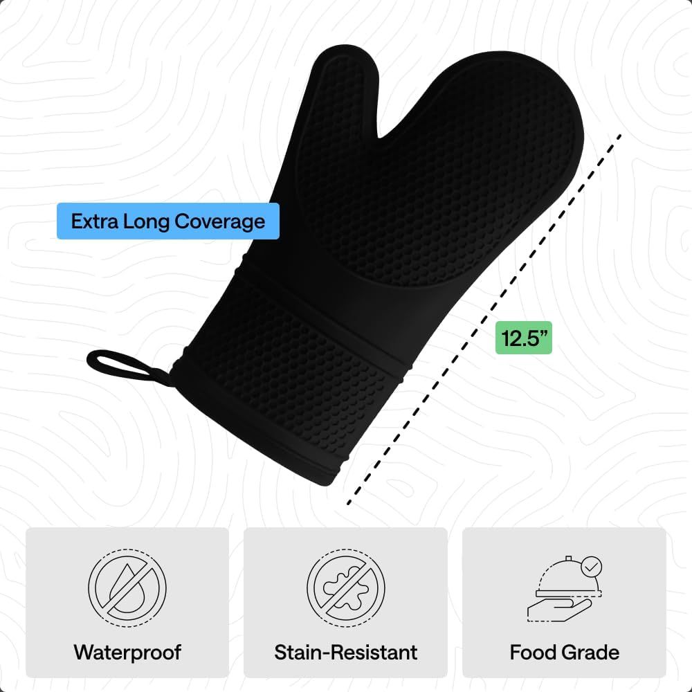 Heat Resistant Silicone Oven M - огляд і ціна Oven Mitt Silicone
