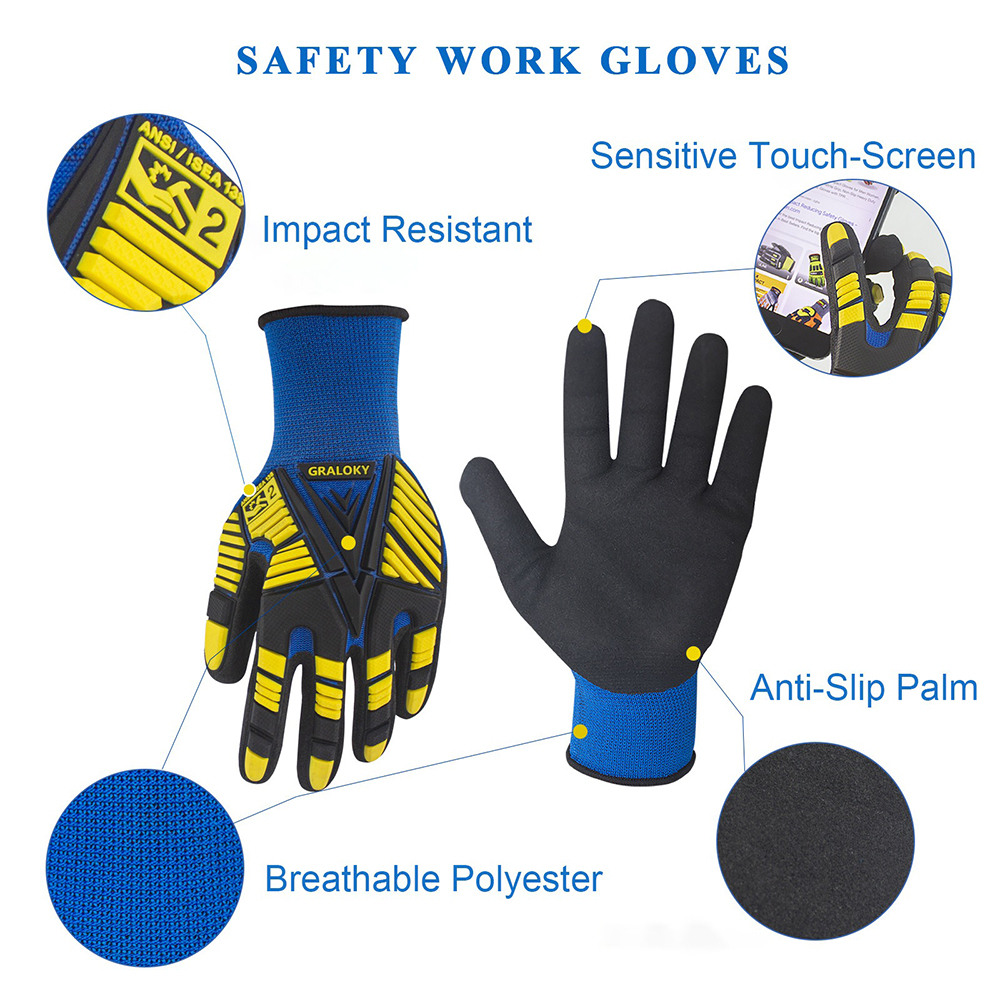 ANSI Level 2 Impact Resistant  - огляд і ціна Work Glove Impact