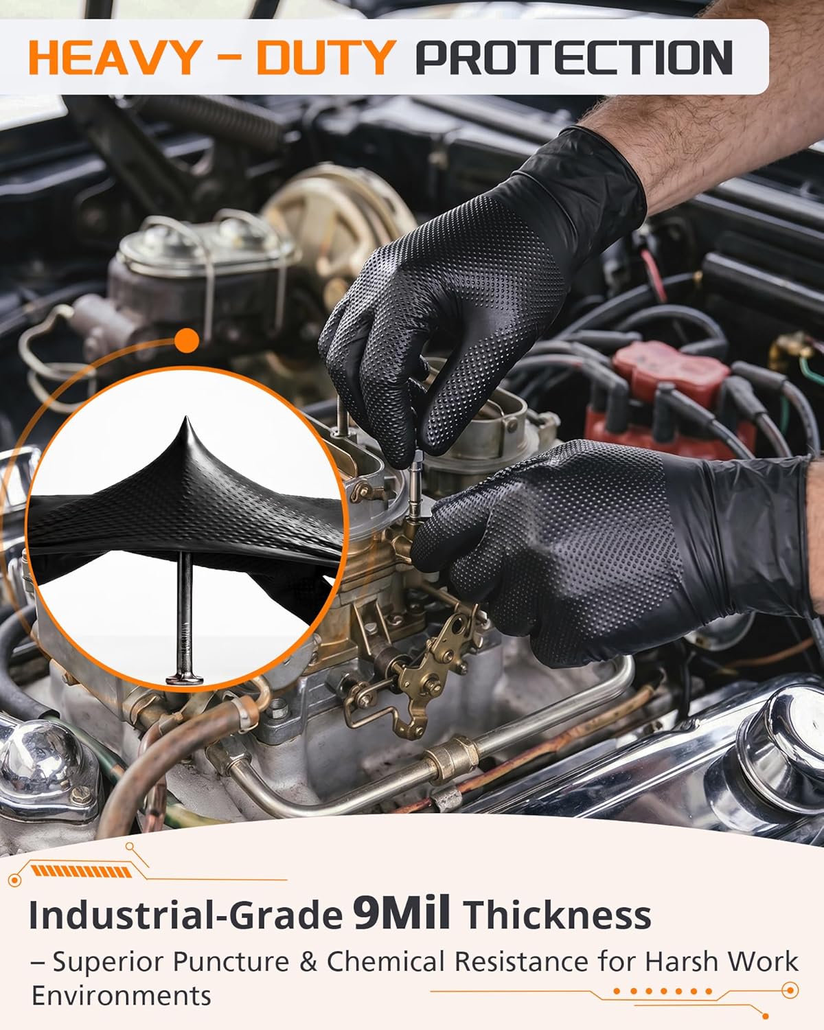 9mil Heavy Duty Disposable Nit - огляд і ціна Nitrile Mechanic Glove