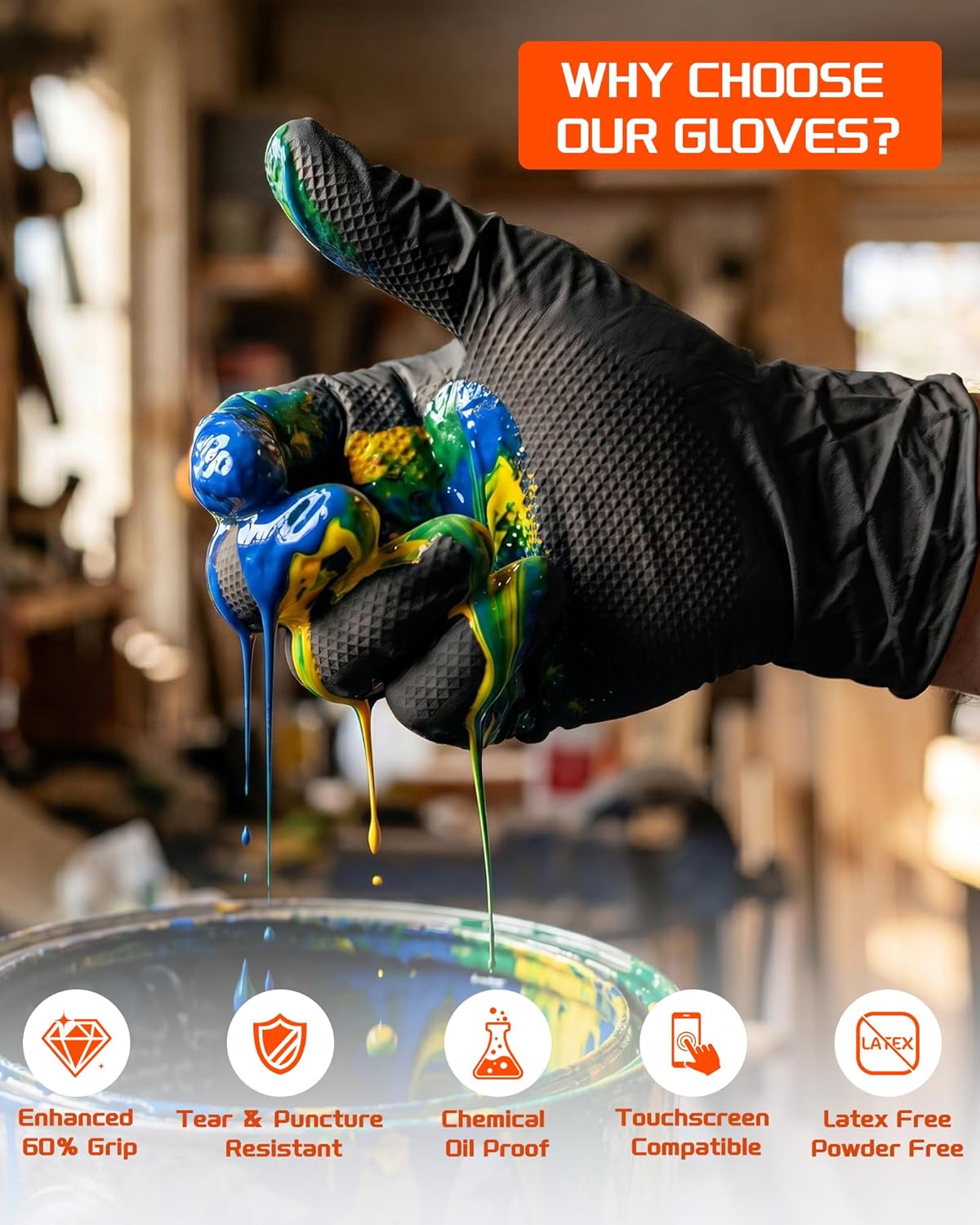 9mil Heavy Duty Disposable Nit - огляд і ціна Nitrile Mechanic Glove