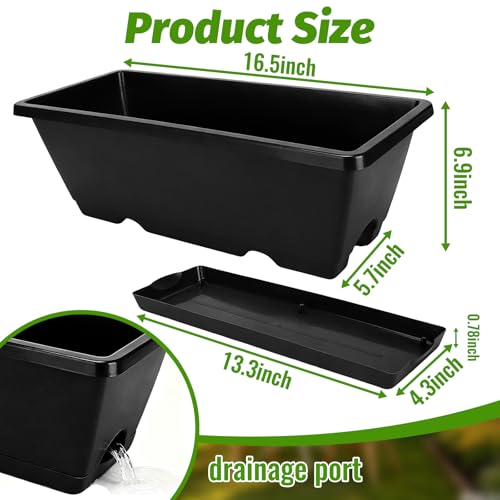 7 Black 17-Inch Rectangular Pl - огляд і ціна Gardening Glove Waterproof