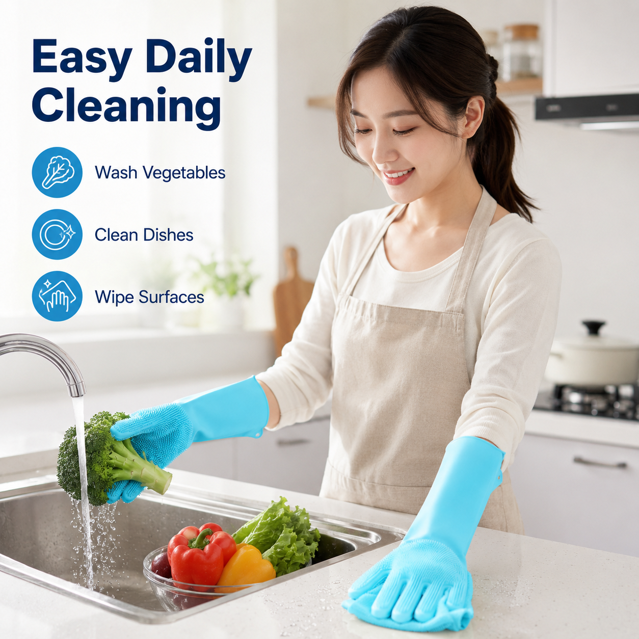1 Pair Silicone Cleaning Glove - огляд і ціна Dish Glove Rubber
