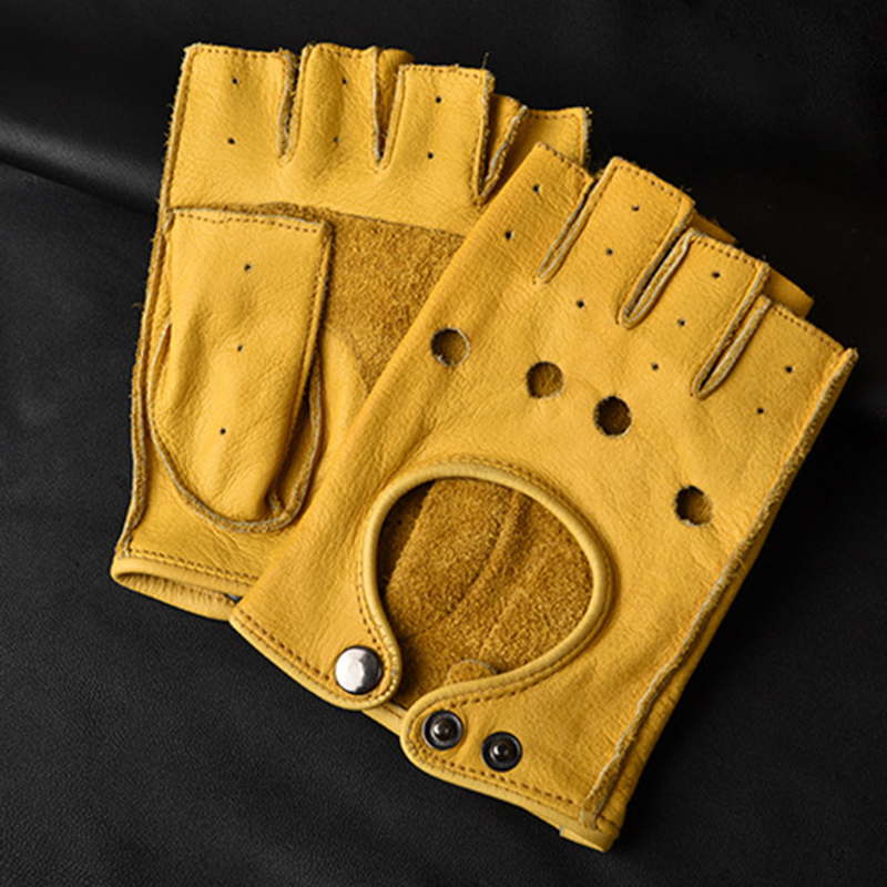 Leather Gloves Men's Half Fing - огляд і ціна Leather Driving Glove