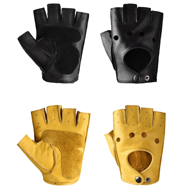 Leather Gloves Men's Half Fing - огляд і ціна Leather Driving Glove