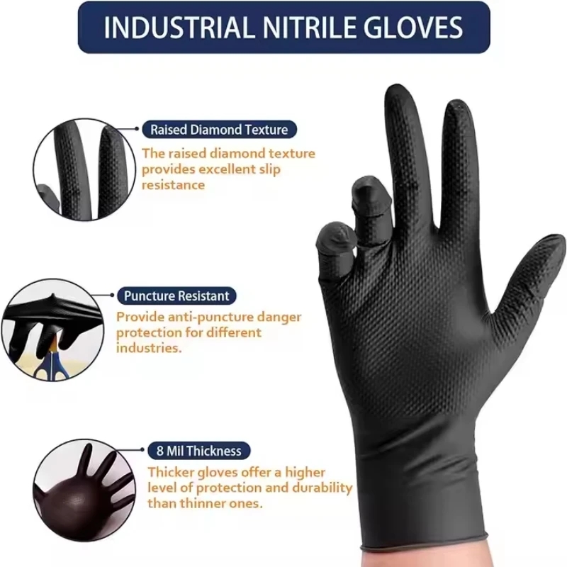 Heavy Duty Nitrile Safety Work - огляд і ціна Nitrile Mechanic Glove