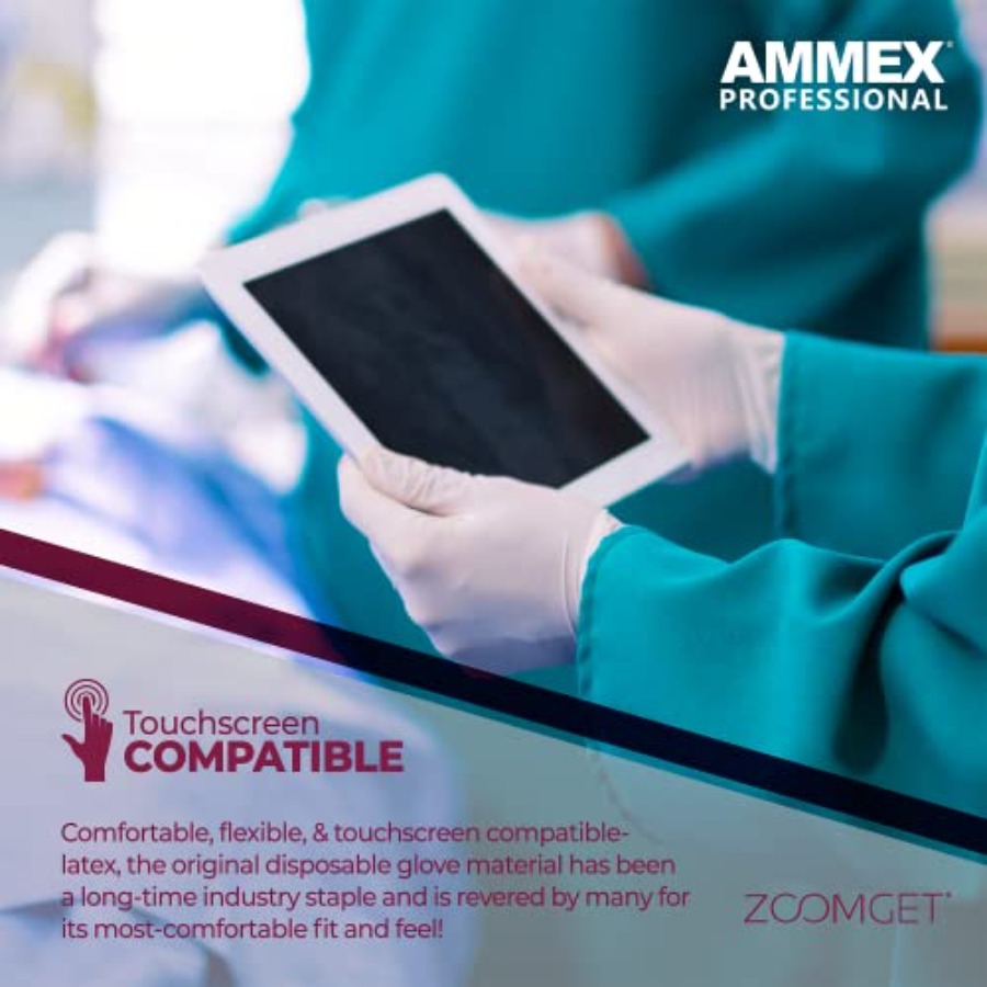 AMMEX White Latex Disposable E - огляд і ціна Latex Disposable Glove