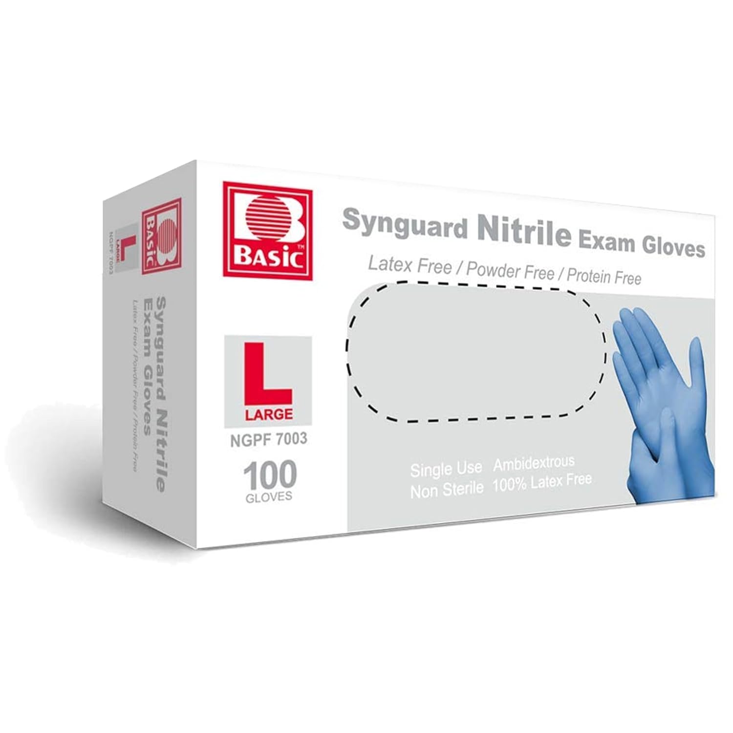 Latex-Free Blue Nitrile Exam G - огляд і ціна Exam Glove Nitrile