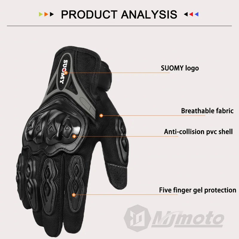 SUOMY Summer Touchscreen Motor - огляд і ціна Motorcycle Glove Knuckle