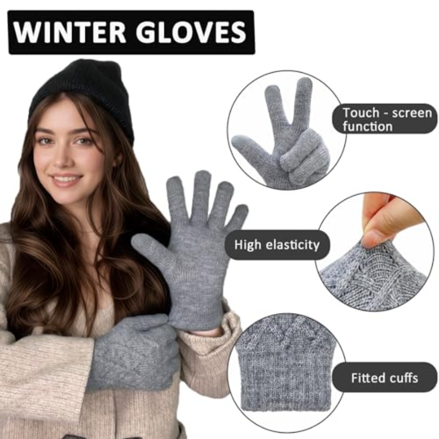 Winter Wool Gloves for Women M - огляд і ціна Wool Glove Lined