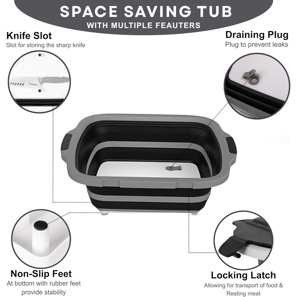 Portable 8L BBQ Prep Tub with  - огляд і ціна Heat Resistant Glove